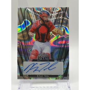 2024 Leaf Metal Baseball Kyle Teel Silver Lava Refractor Auto 5/25 SP White Sox